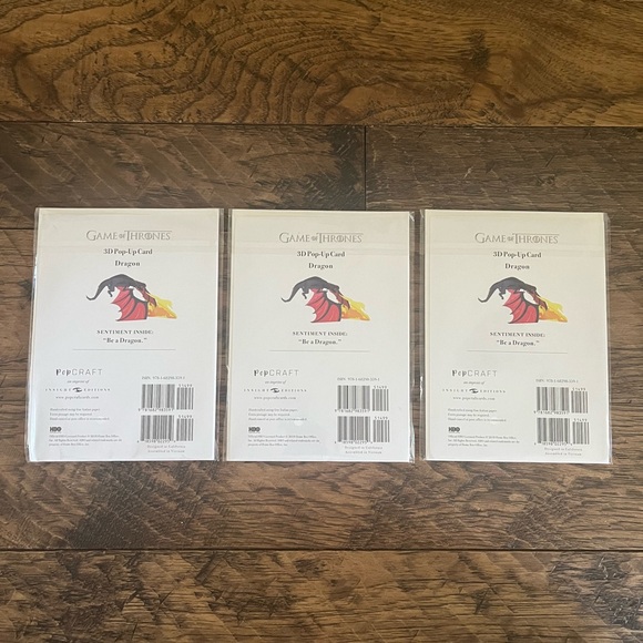 (3pack) GAME OF THRONES 3D Pop-Up Card Dragon - Picture 2 of 9